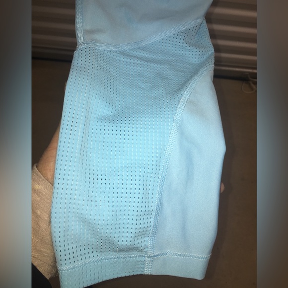 Nike PRO HyperCool Mesh Tiffany Blue Tights Crop Leggings. 26” waist (Small). - Picture 11 of 17